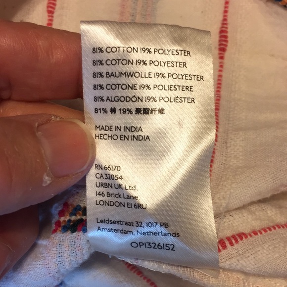 Pilcro Anthropologie Cotton Boho Embroidered Bella Femme Puff Sleeve Top XL - Picture 13 of 16